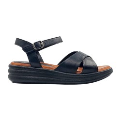 Дамски Кожени Черни Сандали 4266-16-01 Classic Black Roberto Venuti